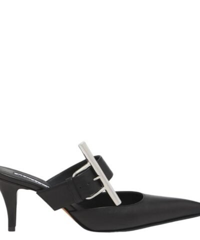 Alexander McQueen Ladies Black Birdee Leather Mules