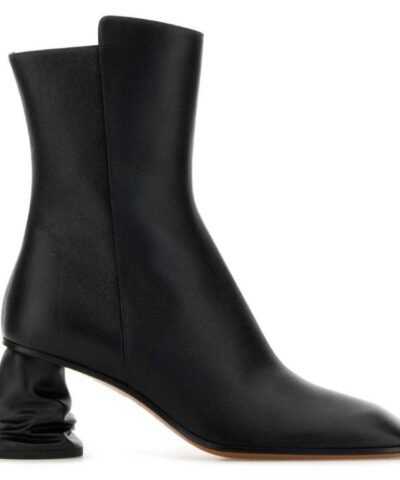 Alexander Mcqueen Ladies Black Crush Ankle Boots