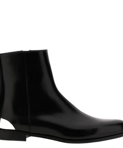 Alexander McQueen Metal Heel Ankle Boots