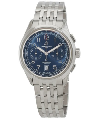 Breitling Premier B01 Chronograph 42 Automatic Chronometer Blue Dial Unisex Watch AB0145171C1A1