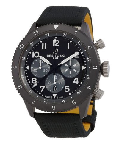 Breitling Super AVI B04 Chronograph GMT Mosquito Night Fighter Automatic Black Dial Men's Watch SB04451A1B1X1