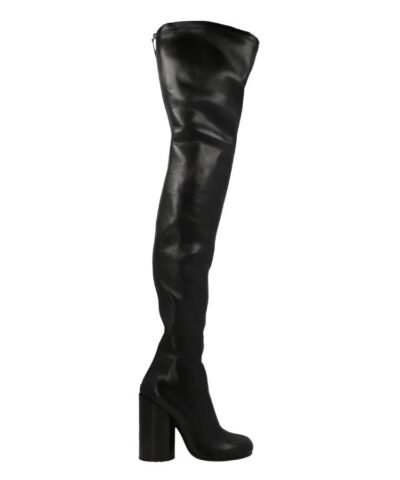 Burberry Black Leather Anita Over-The-Knee 110 mm Heel Boots