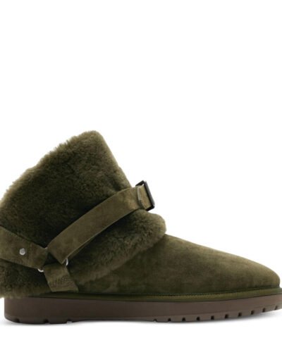 Burberry Buckled Shearling Chubby Ankle Boots