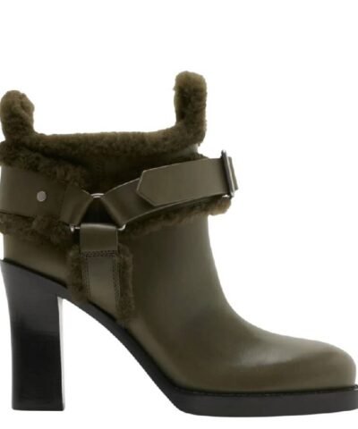 Burberry Leather-shearling Stirrup Boots