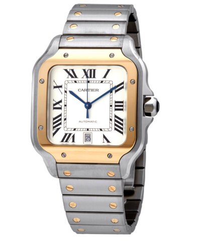 Cartier Santos Automatic Silver Dial Large Men's Watch W2SA0009