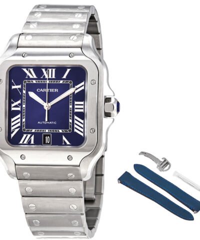 Cartier Santos De Cartier Large Model Blue Dial Men's Watch WSSA0013