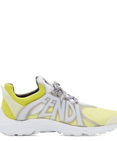 Fendi Tag Technical Mesh Running Sneakers