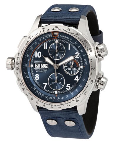 Hamilton X-Wind Lefty Chronograph Automatic Blue Dial Men's Watch H77906940