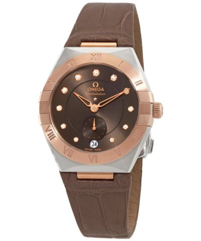 Omega Constellation Automatic Chronometer Diamond Brown Dial Ladies Watch 131.23.34.20.63.001