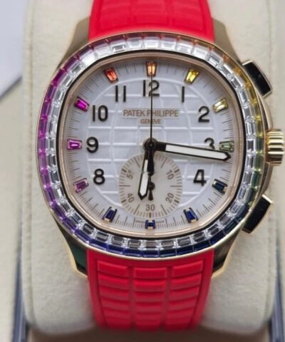 Patek Philippe Aquanaut Chronograph Automatic Diamond White Mother of Pearl Dial Men's Watch 7968-300R-001