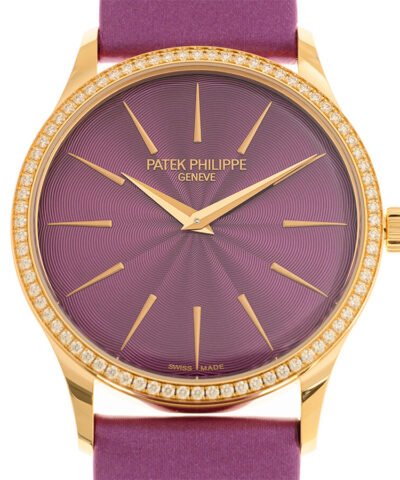 Patek Philippe Calatrava Automatic Diamond Purple Dial Ladies Watch 4997-200R-001