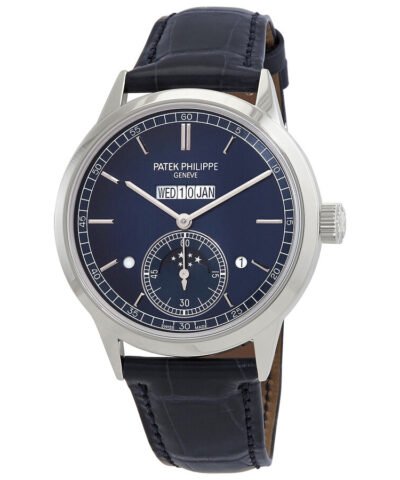 Patek Philippe Grand Complications In-Line Perpetual Calendar Hand Wind Blue Dial Men's Watch 5236P-001