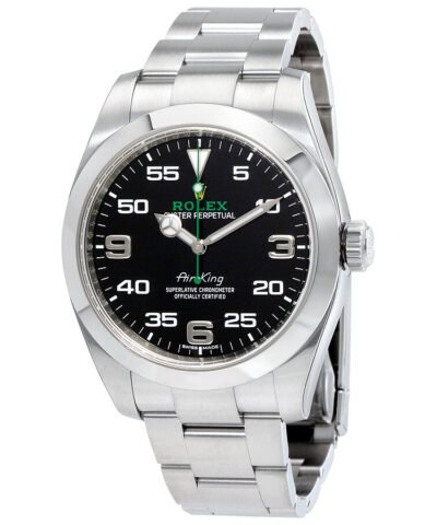 Rolex Air King Black Dial Stainless Steel Men's Watch 116900BKAO