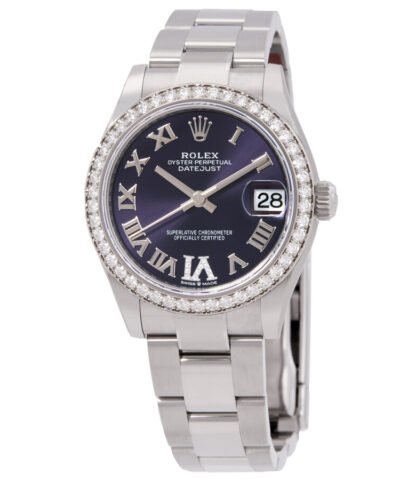 Rolex Datejust 31 Automatic Diamond Purple Dial Ladies Watch 278384AUDO
