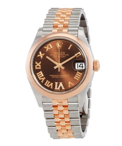 Rolex Datejust 31 Chocolate Dial Automatic Ladies Steel and 18kt Everose Gold Jubilee Watch 278241CHRDJ