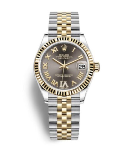 Rolex Datejust 31 Dark Grey Diamond Dial Automatic Ladies Steel and 18kt Yellow Gold Jubilee Watch 278273GYRDJ