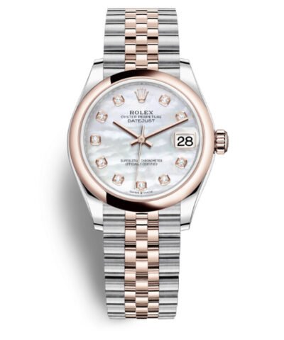 Rolex Datejust 31 Mother of Pearl Diamond Dial Automatic Steel and 18kt Everose Gold Jubilee Watch 278241MDJ