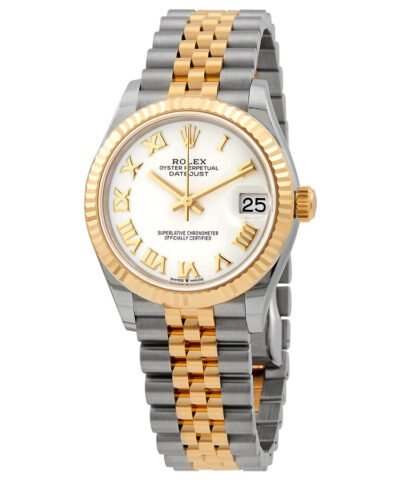 Rolex Datejust 31 White Dial Automatic Ladies Steel and 18kt Yellow Gold Jubilee Watch 278273WRJ