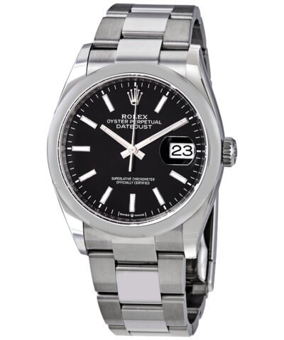 Rolex Datejust 36 Automatic Black Dial Men's Oyster Watch 126200BKSO