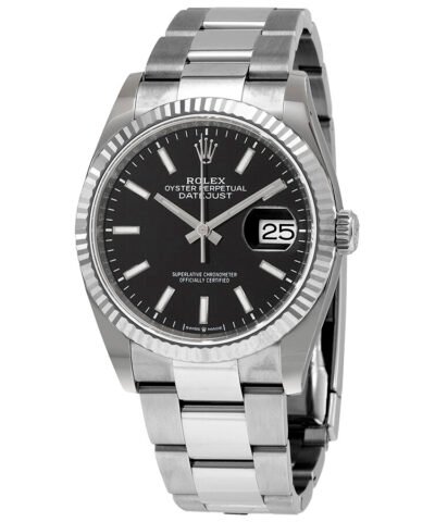 Rolex Datejust 36 Black Dial Automatic Men's Oyster Watch 126234BKSO
