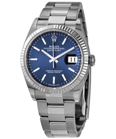 Rolex Datejust 36 Blue Dial Automatic Oyster Ladies Watch 126234BLSO