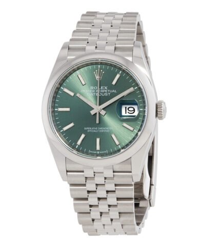 Rolex Datejust 36 Mint Green Dial Automatic Men's Stainless Steel Jubilee Watch M126200-0023