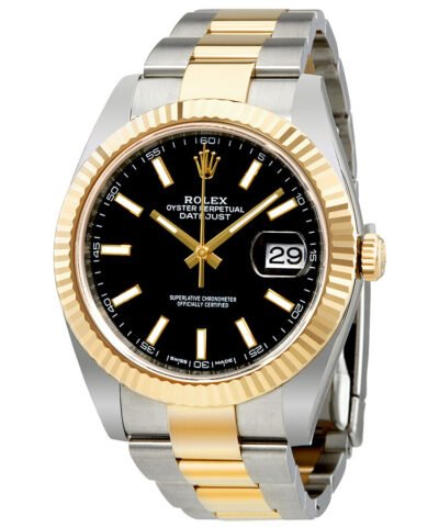 Rolex Datejust 41 Black Dial Steel and 18K Yellow Gold Oyster Men's Watch 12633BKSO