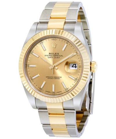 Rolex Datejust 41 Champagne Dial Steel and 18K Yellow Gold Oyster Men's Watch 126333CSO