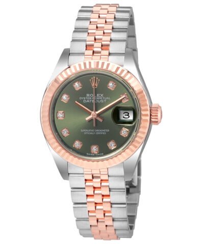 Rolex Lady Datejust Olive Dial Steel and 18K Everose Gold Ladies Watch 279171ODJ