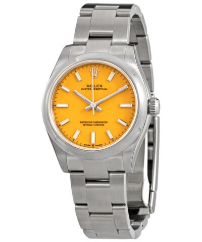 Rolex Oyster Perpetual 31 Automatic Chronometer Yellow Dial Ladies Watch 277200YLSO