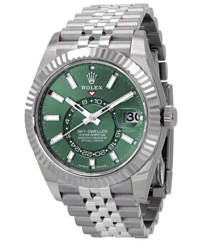 Rolex Sky-Dweller GMT Automatic Chronometer Green Dial Men's Watch 336934-0002