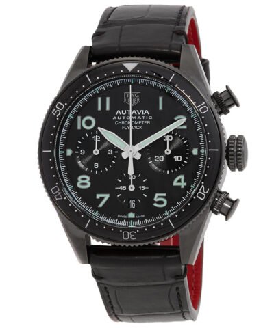 Tag Heuer Autavia Chronograph Automatic Black Dial Men's Watch CBE511C.FC8280
