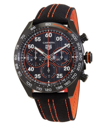 Tag Heuer Carrera X Porsche Orange Racing Chronograph Automatic Black Dial Men's Watch CBN2A1M.FC6526