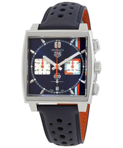 Tag Heuer Monaco X Gulf Chronograph Automatic Blue Dial Men's Watch CBL2115.FC6494
