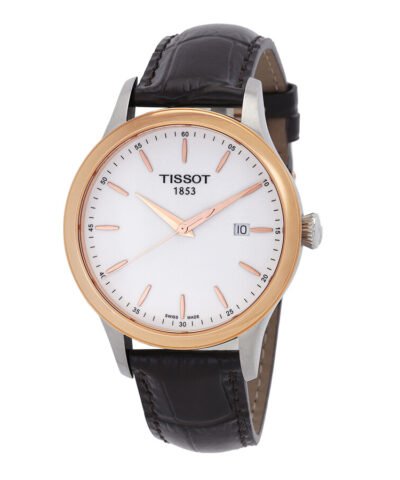 Tissot Couturier White Dial Brown Leather Men's Watch T9124104601100