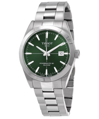 Tissot Gentleman Powermatic 80 Silicium Automatic Green Dial Men's Watch T127.407.11.091.01